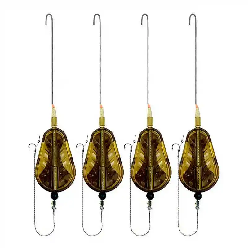 Karpfenangeln Inline Method Feeder Rig Set – vormontiertes, robustes, gewichtetes (30 g-80 g) mit Inline-Feeder für Süßwasser/Salz