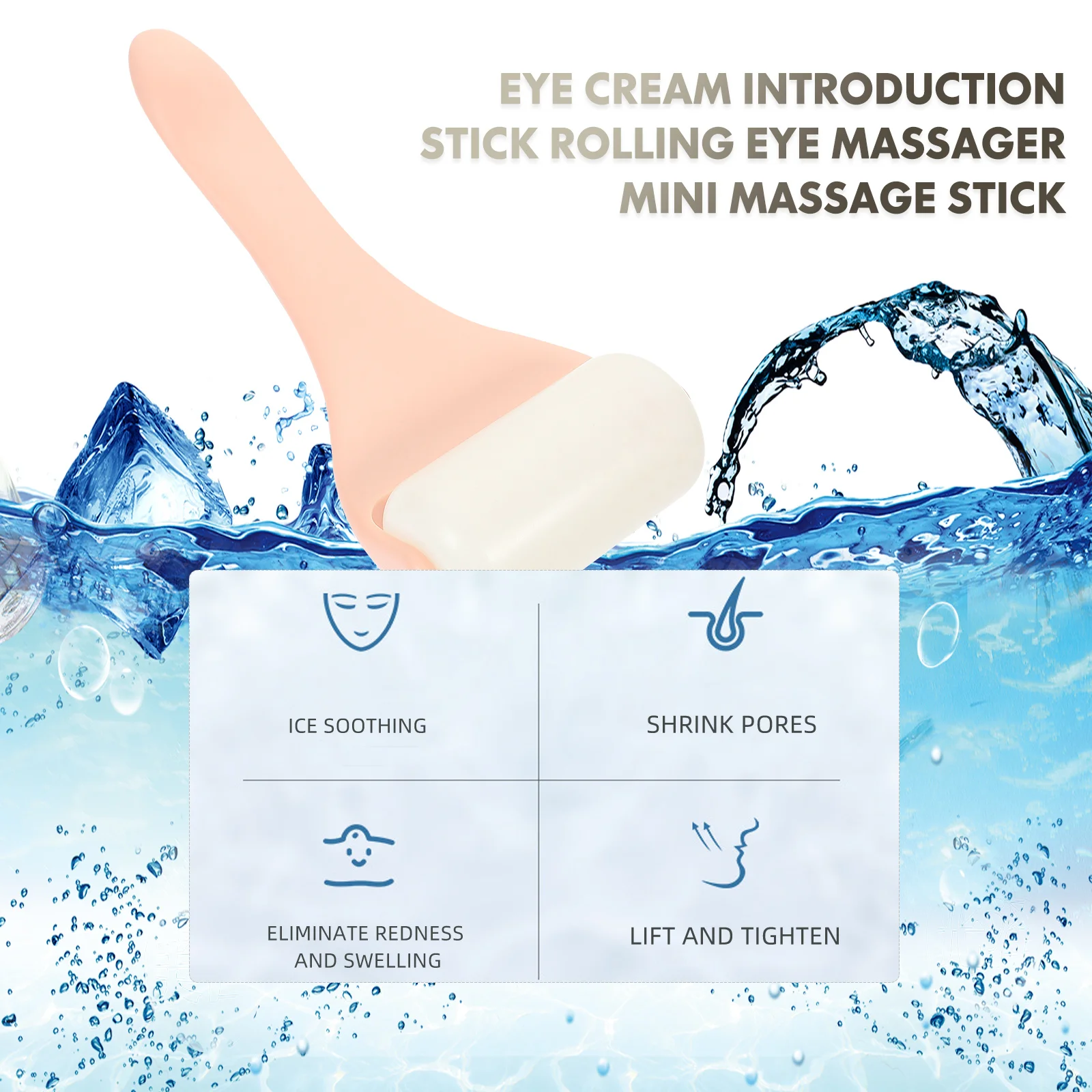 Rosto portátil ferramenta de massagem facial anti rugas creme para os olhos rolo de massagem para cuidados com a pele creme para os olhos massagem vara