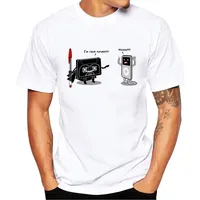 Men's T-shirt New Geek Music Player Printed T-shirt Funny I Am Your Father designed Homme Camiseta Cool o collar cotton T-shirt
