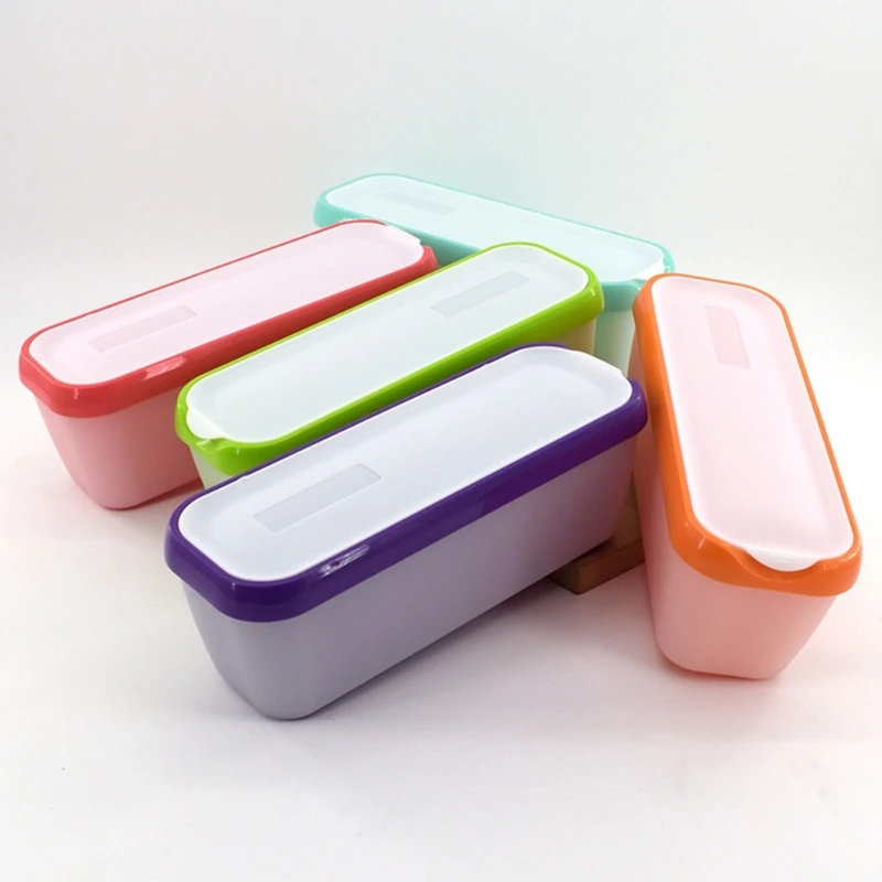 Reusable Ice Cream Tub Containers For Home-made Ice Cream Sorbets Yogurts Or Gelatos Stackable Storage Containers