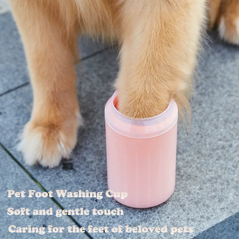 携帯用犬の足洗いカップ ソフトシリコン製ペット足洗いブラシ  - Dog Paw Cleaner のレビューと価格