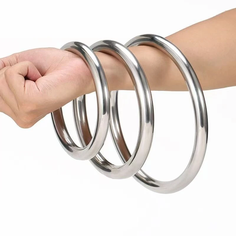 304 stainless steel ring, unwelded seamless steel hoop, fixed connecting pull ring
