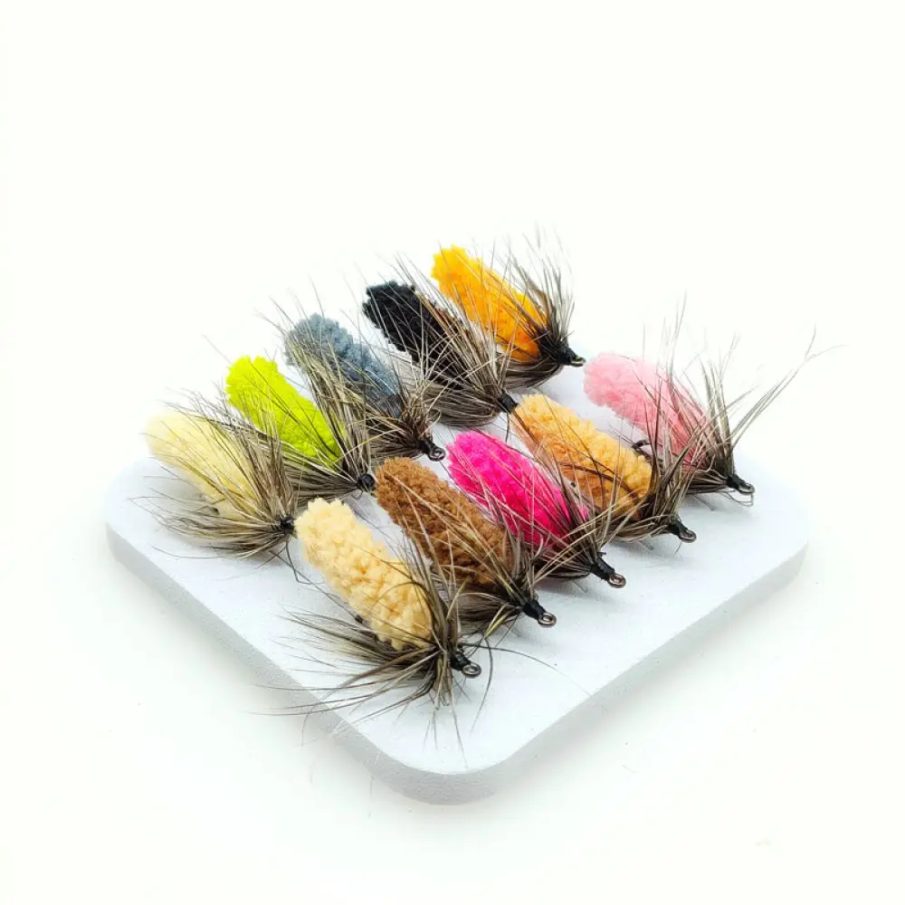 Realistic Artificial Mop Lures For For Bailufei Fly Fishing Hook Insects Bait Suitable For Trout Bass Stream Lake Gear