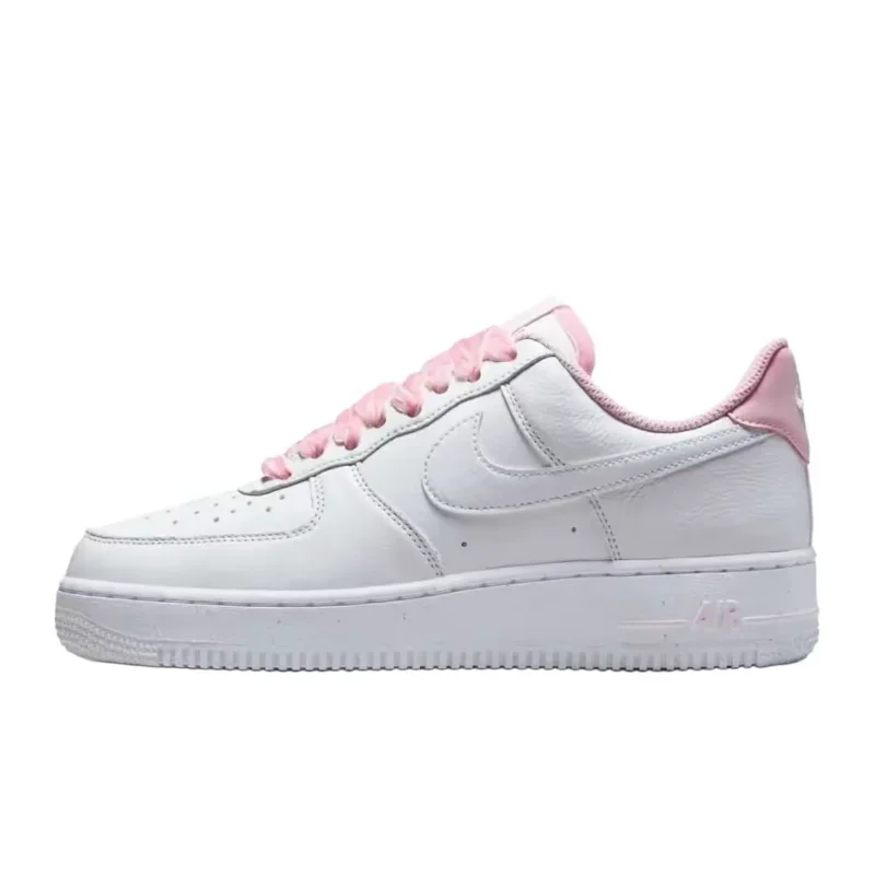 Nike Air Force 1 Low Trendy Pink Velvet Laces Stylish, Unique, Comfortable, Versatile Low-Top Sneakers Women's HV4403-601