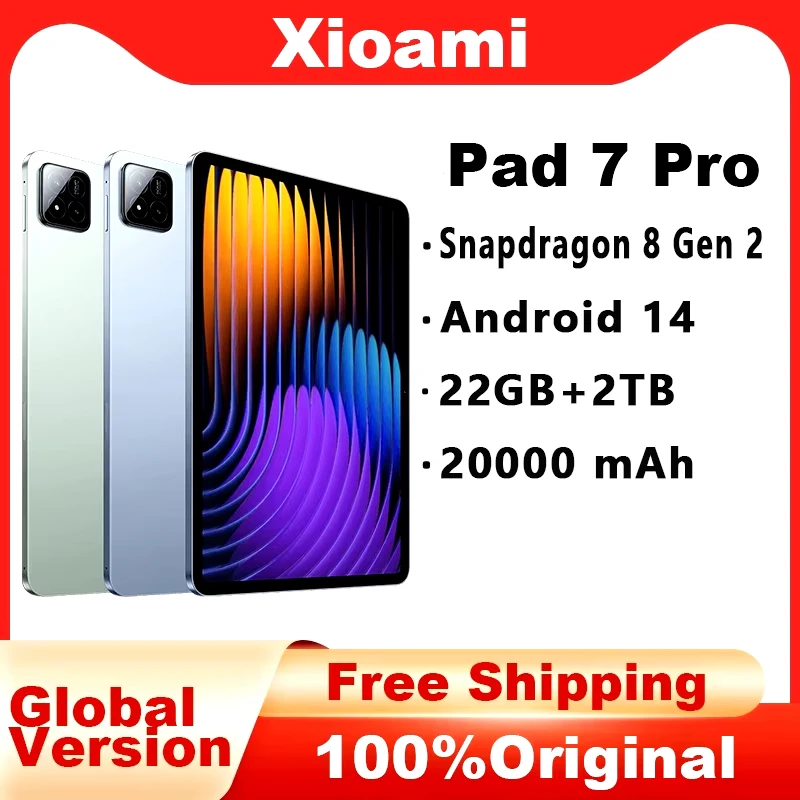 Global Version Original Pad 7 Pro Tablet Android 14 Snapdragon 8 Gen2 Call Phone Tablets GPS 5G WiFi Dual SIM HD 4K  Tabelt PC