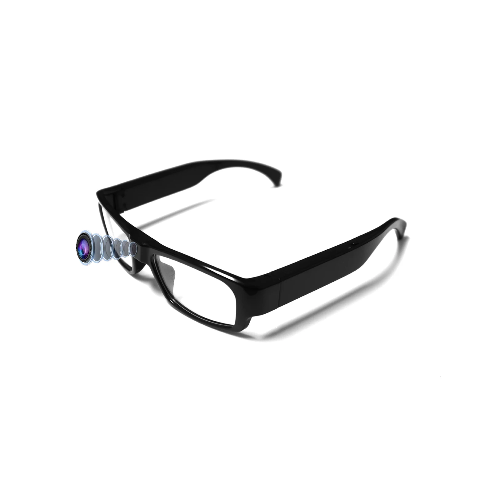 

Glasses Camera 1080P Portable Wearable Design Battery SD Card Storage One-Touch Quick Start Personal Daily Recorder