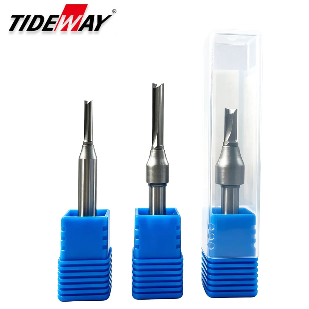 Tideway 1/4 Schaft TCT Gerade Router Bits für MDF Holz Holzbearbeitung Carving Fräser Gravur Hartmetall CNC Werkzeuge Schaftfräser – Detail 4
