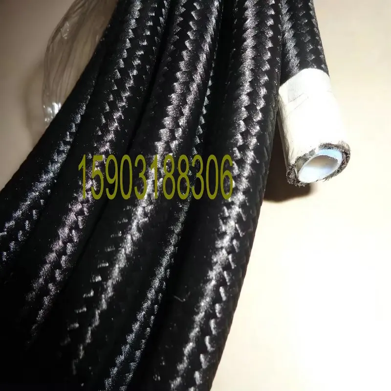 

Black Nylon Covered Stainless Steel Braided E85 Compatible AN4 4AN PTFE Inner Tube 20FT Fuel Oil Line for Cooling Systems