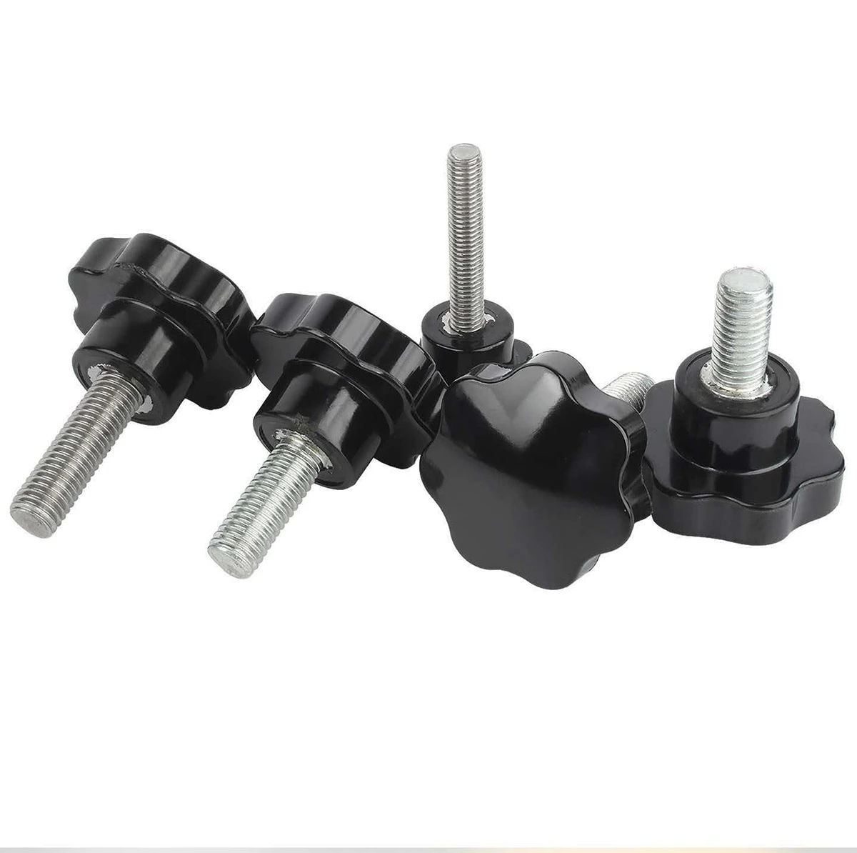 1-10pcs Seven Star Knob Male Thread Clamp Knob Screws M4/M5/M6/M8/M10 Hand Tighten Release Screws Head Diameter 25mm 38mm 48mm