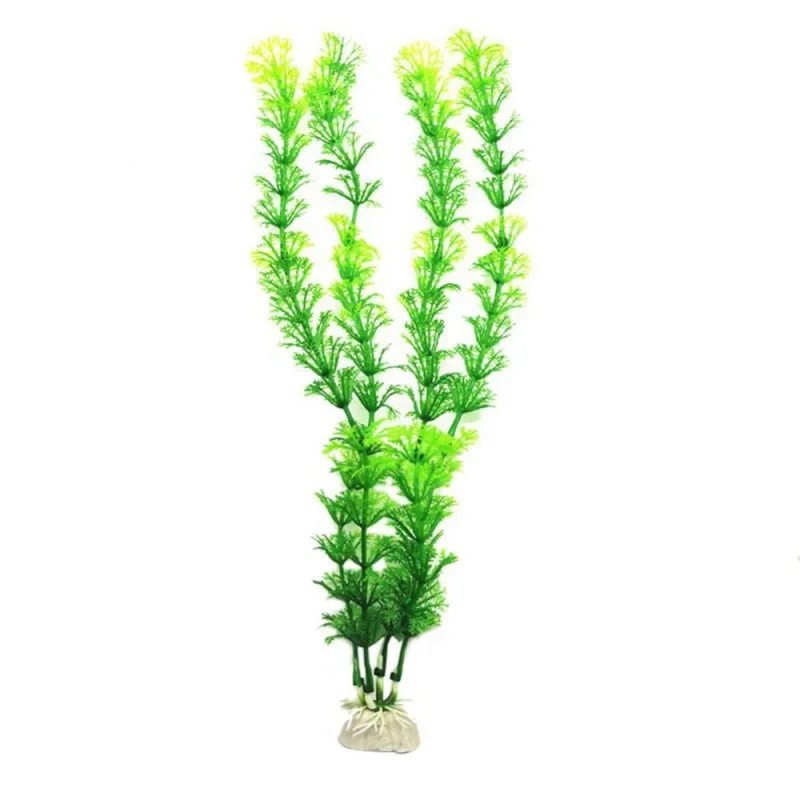 Aquarium Simulation Plant Aquatic Fish Tank Plants Plastic Artificial Water Grass Fish Tank Decoration Accessories(About 32cm)