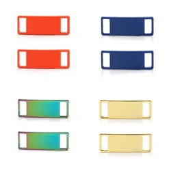 15 Colors Shoelaces Buckle Shoes Decorations Sneaker Kits Metal Buckle Decorate Men's and women's shoes flat laces Accessories