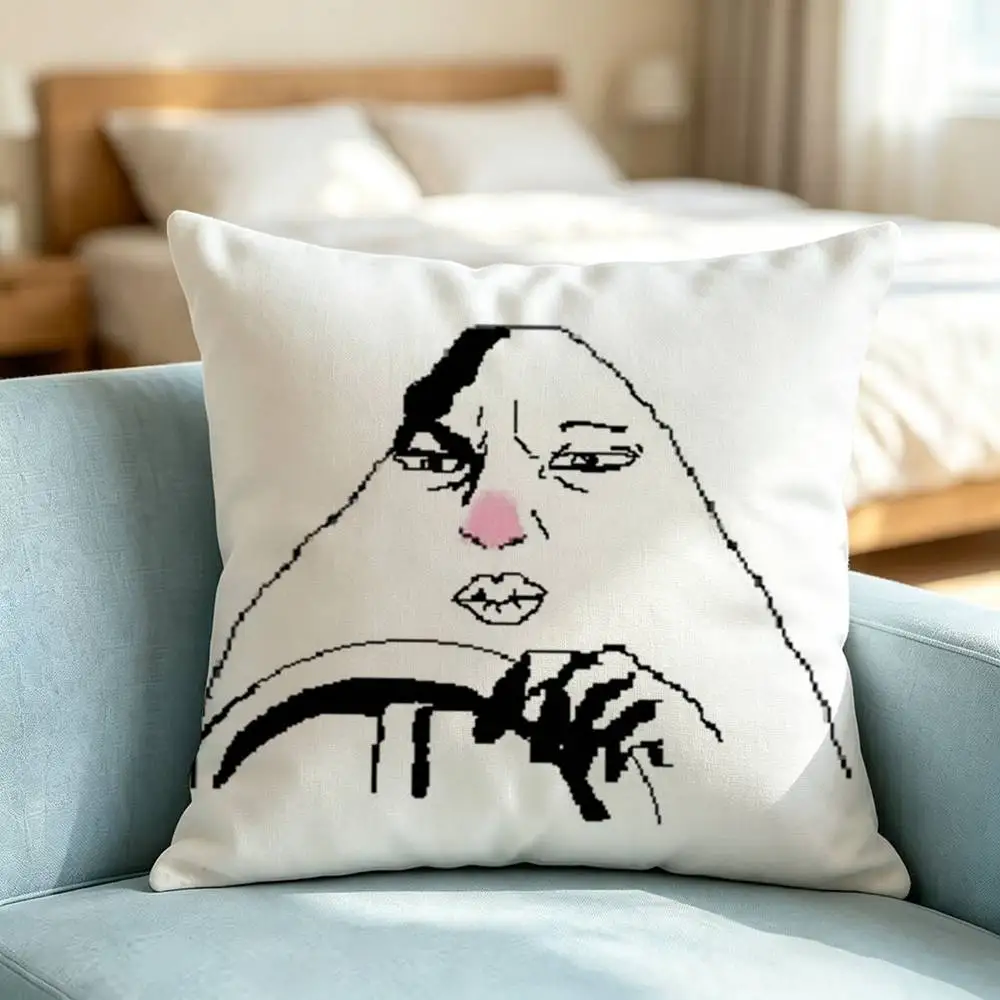 Hamster C-Caveman FUNNY Square Double-Sided printed Pillow Case Bedroom Bedside Pillow Sofa Cushion Cover Gift