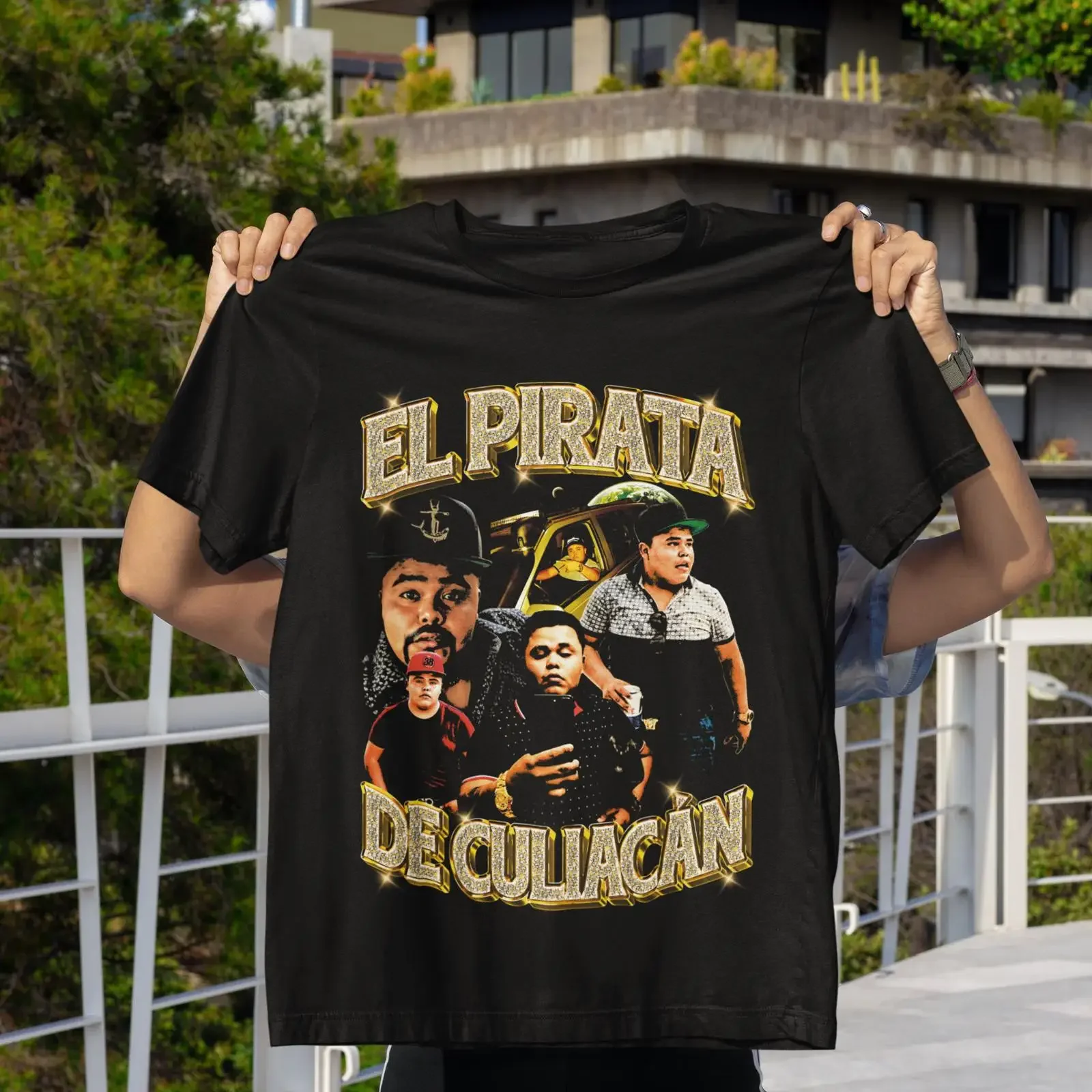 Camiseta Retro Vintage El Pirata de Culiacán, Regalo Casual para Fans, Ropa de Diseñador con Efecto Lavado, Streetwear Unisex con Estilo Ligeramente Vintage