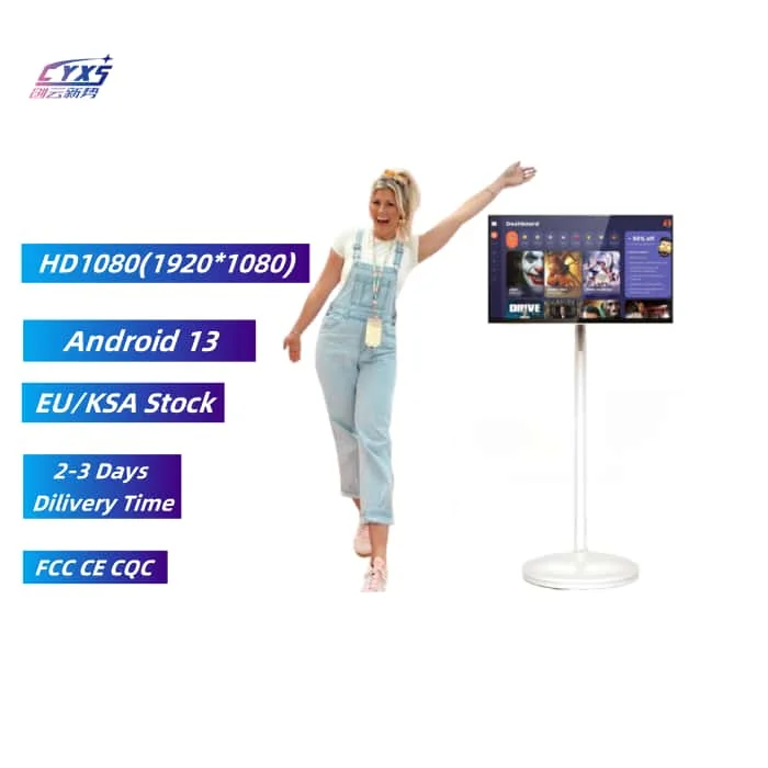 مارس إكسبو 21.5/27/32 بوصة تلفزيون محمول ذكي على عجلات شاشة تعمل باللمس دوران المتداول التلفزيون اللوحي مع كاميرا علي بابا الصين #1