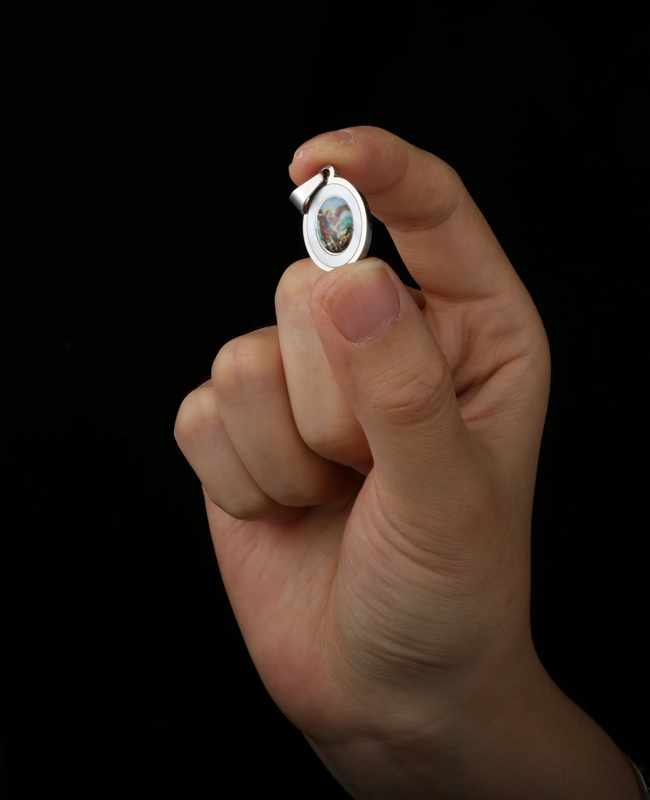 6 نمط أيقونة المقدسة القلب المقدس سانت مايكل سيدةنا قلادة 2 ألوان قذيفة من الفولاذ المقاوم للصدأ البيضاوي السحر عقد دي اي واي مجوهرات هدايا #6