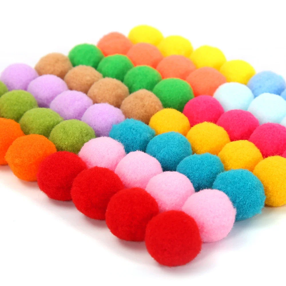 300pcs/lot Pompom 8mm Mini Fluffy Soft Pom Poms Pompones Ball Furball Handmade Crafts DIY for Home Decor Sewing Supplies