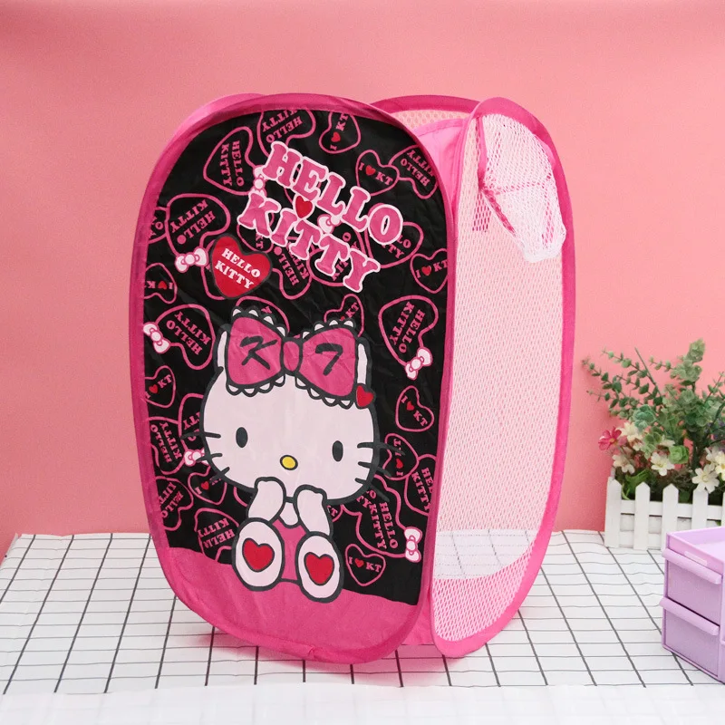 Hello Kitty-mir à linge pliable pour vêtements sales, panier à jouets, rangement pour vêtements, maison, E27