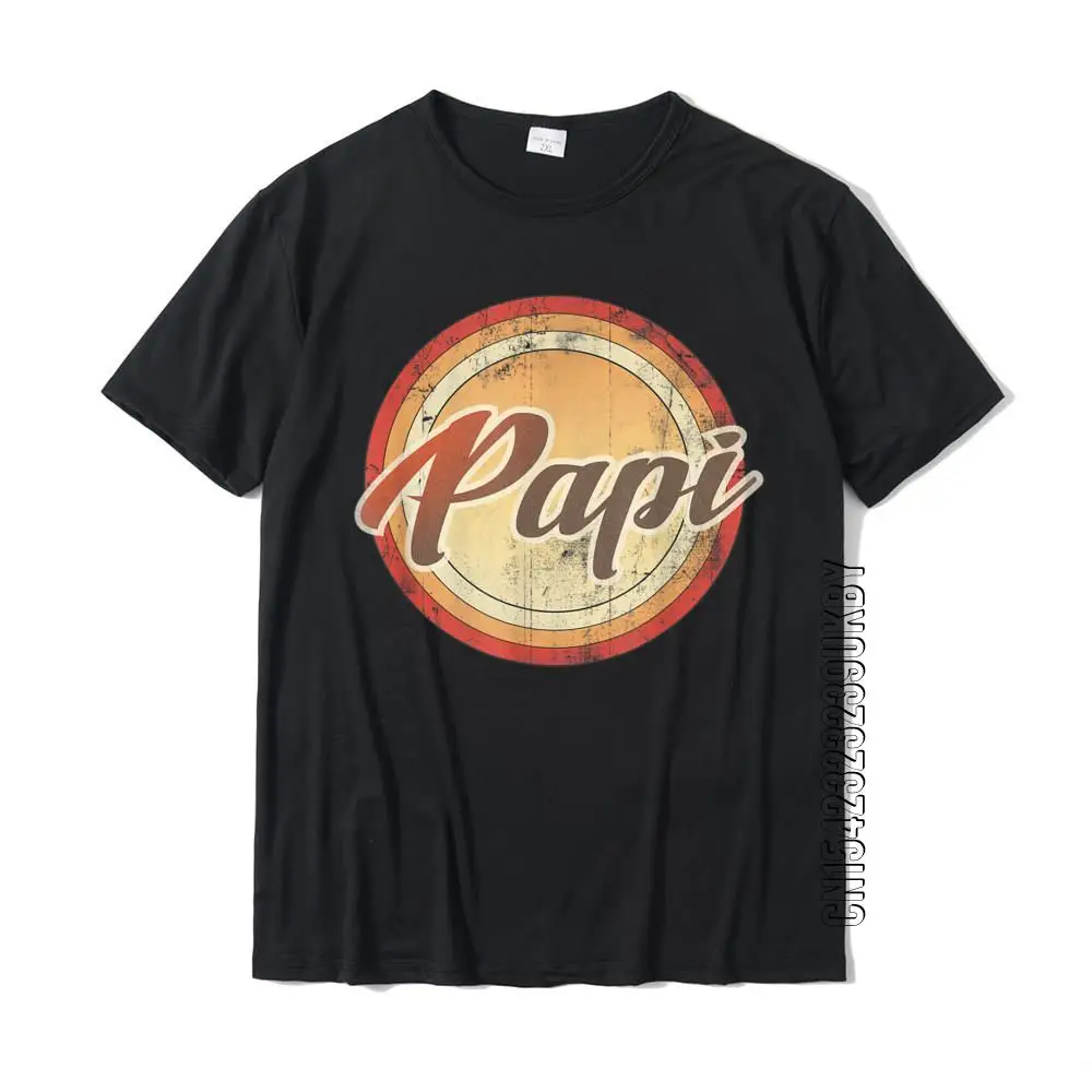 Graphic 365 Papi Vintage Retro Fathers Day Funny Gift T-Shirt Cotton Tops T Shirt Men Design Tshirts High Quality