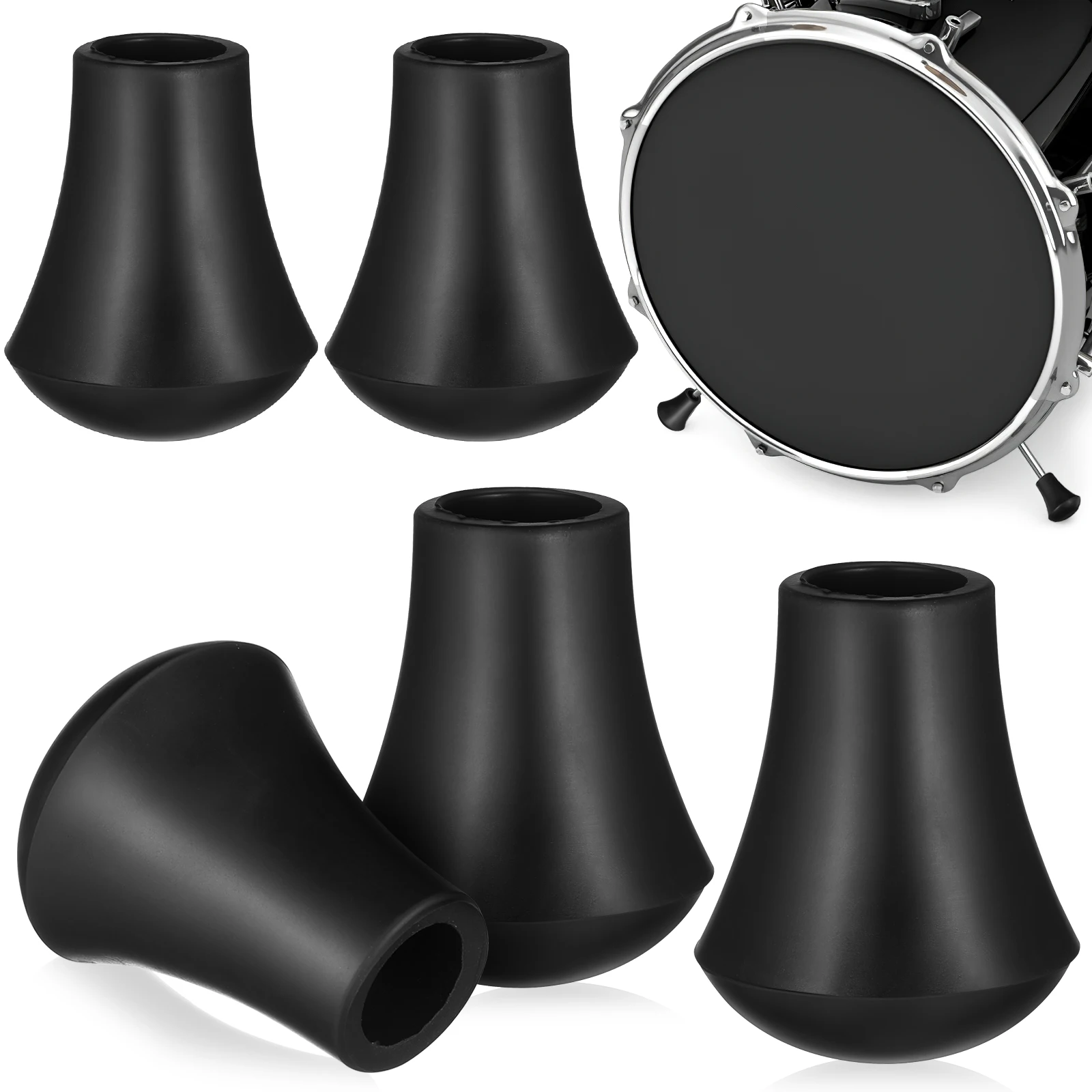 

5pcs Leg Brackets Durable Rubber Feet Floor Support Easy Install Stable For Various Drum Sets Drum Accessories Musical