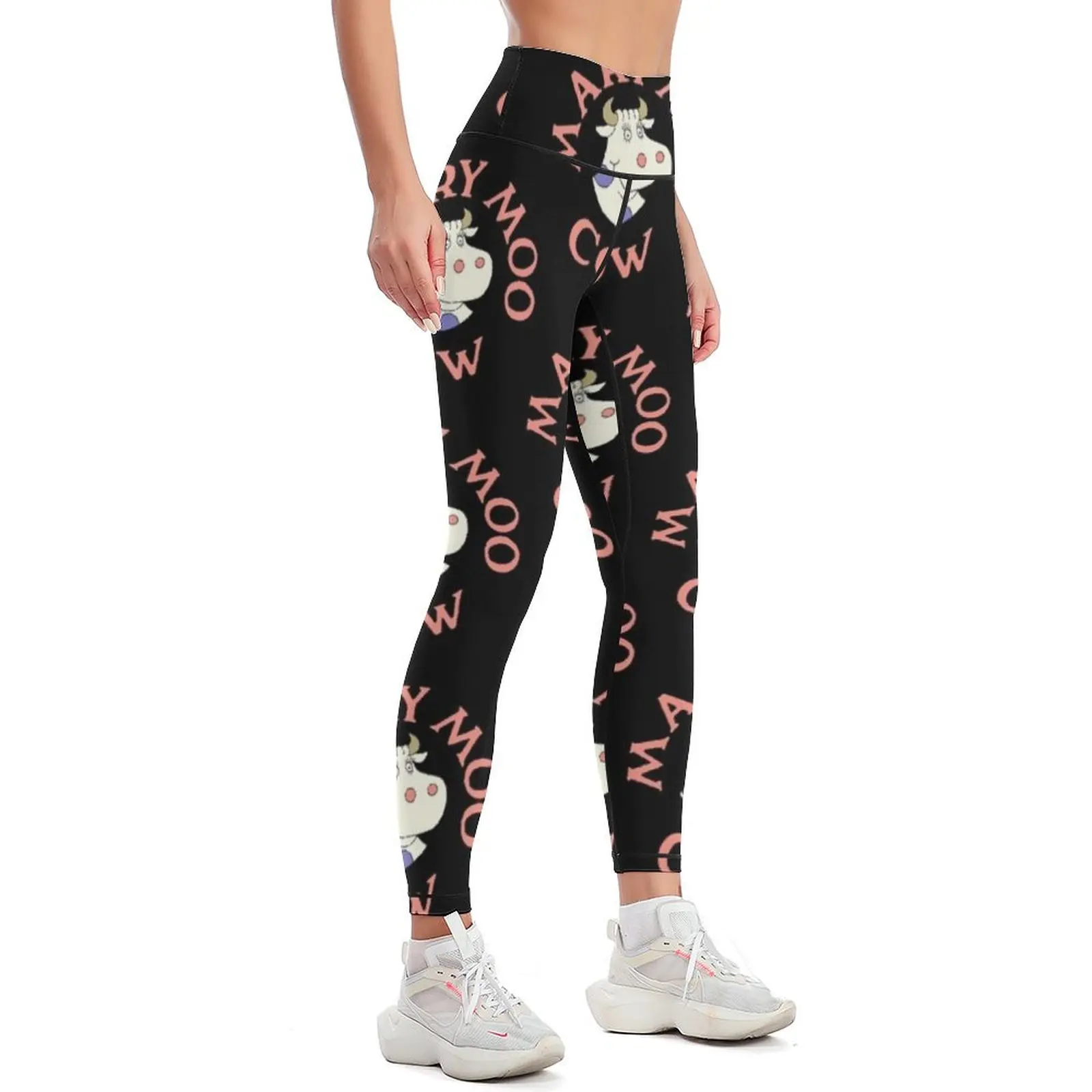 Mary Moo Cow ? Logo Classic Leggings gym wear Women's sports pants Womens Leggings