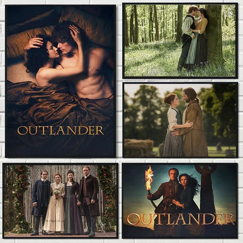 Outlander TV Series Movie Character Poster Claire Fraser Canvas Printing and Print Wall Art Pictures for Living Room Home Decor