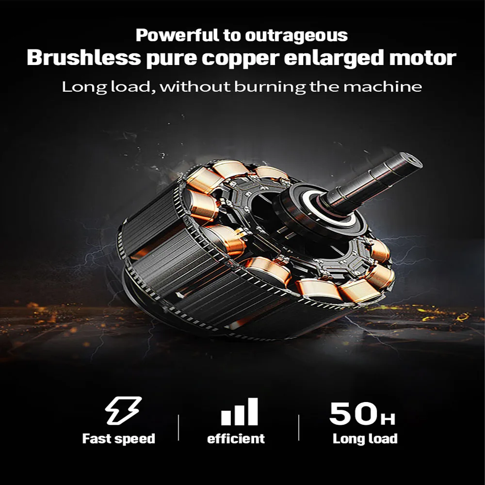 16 Inch Brushless Motor Electric Chain Saw 21V Garden Wood Cutting Chainsaw Cordless Pruning Power Tools With Lithium Battery