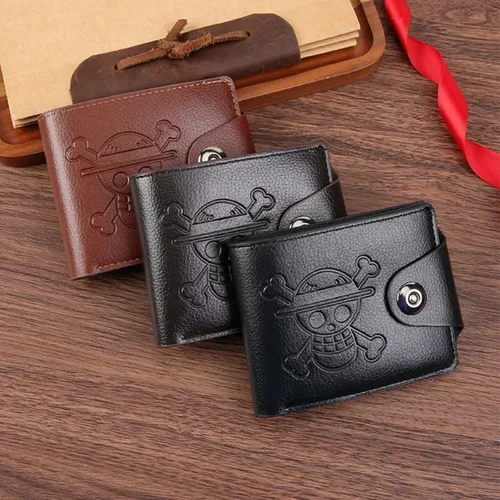 Cartera de una pieza de Luffy, figuras de Roronoa Zoro de dibujos animados, Cosplay, monedero de PU para hombres y mujeres, tarjetero, billetera para niños, regalo
