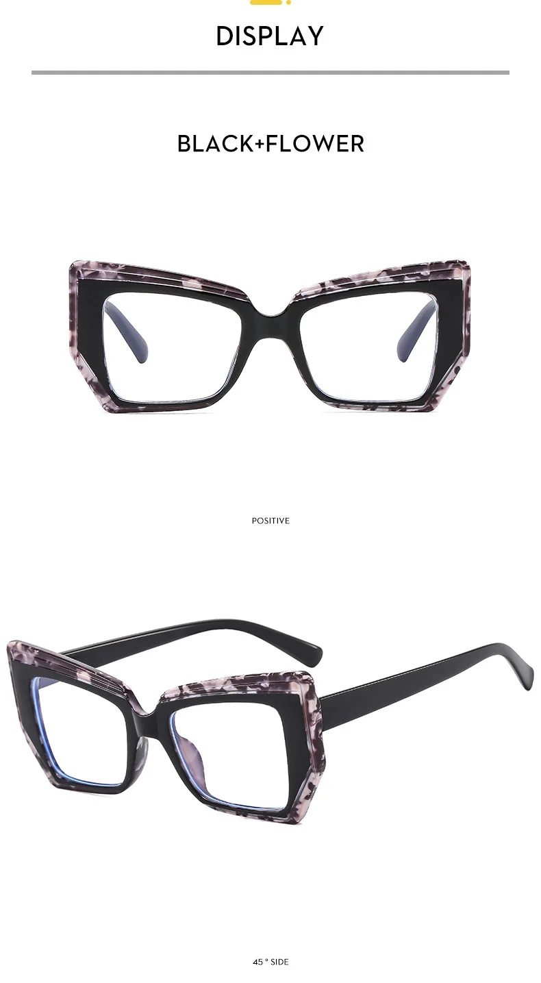 Modische Polygonale Luxus Design Frauen Brillen Rahmen Anti Blau Licht Photochrome Lesebrille Hyperopie Grad +1 Bis +6 – Detail 10
