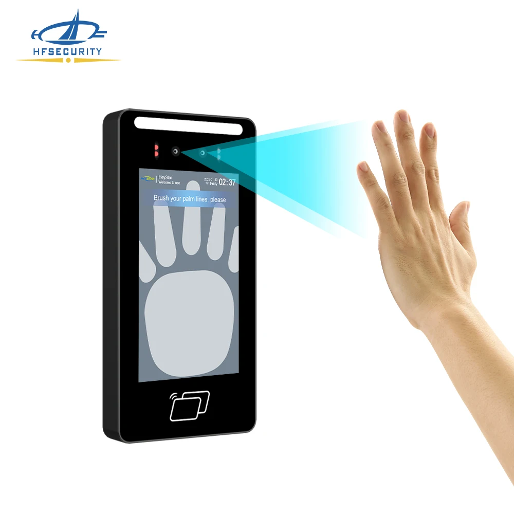 HFSecurity FR05 Time Attendance Access Control for School 5 Inches Palm Vein SDK Payment Module Gym Membership Authentication