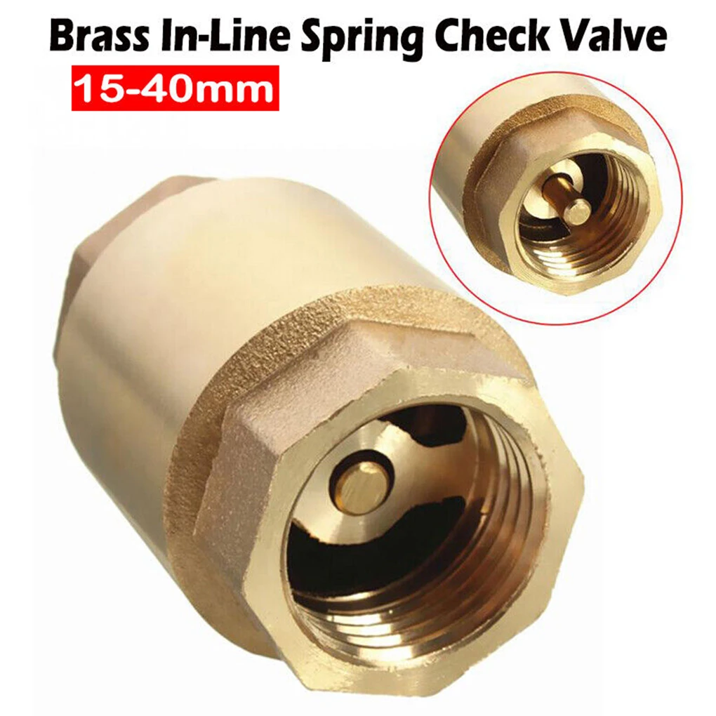 Spring Check Valve Non-return Cap Stainless Steel Workmanship Multipurpose Factory Practical In-Line Valves DN25