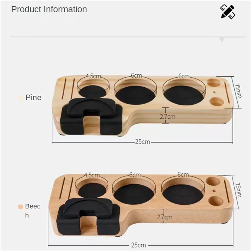 AF93-Universal Coffee Tamper Presser Holder For Espresso Distributor Tamping Station Distribution Lever Tool Tamper Mat