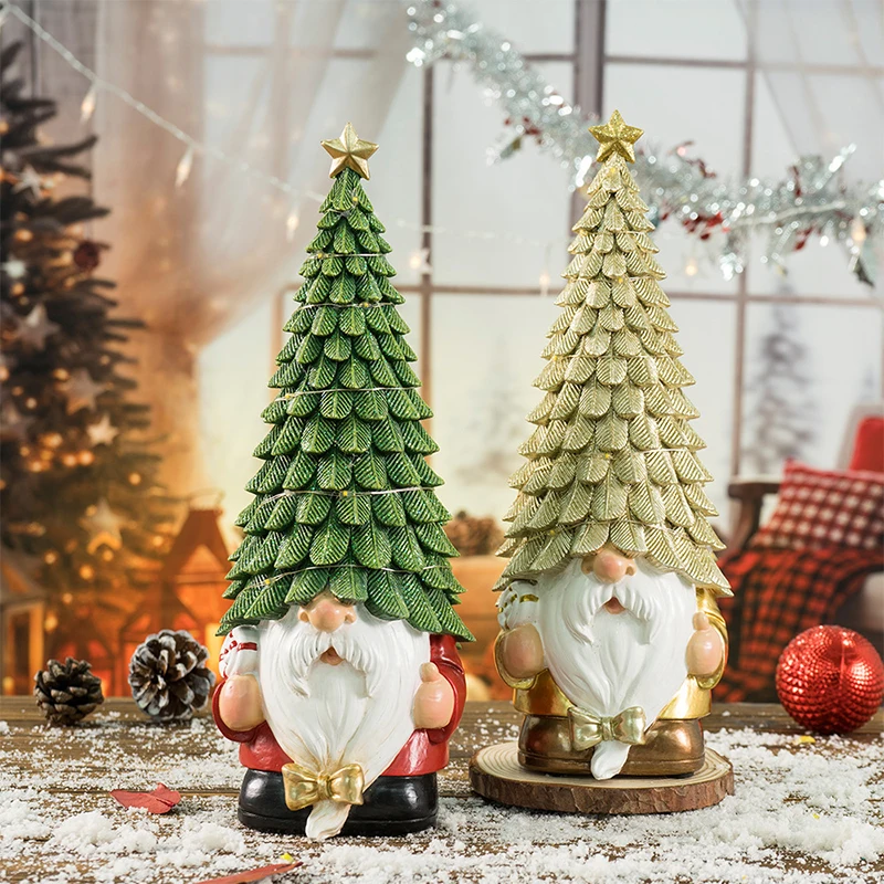 

29cm Dwarf Figurines Christmas Ornament Miniature Model Collection Home Interior Living Room Desktop Decoration Items