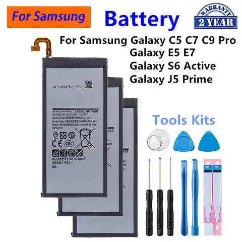 EB-BC900ABE EB-BG890ABA  EB-BG57CABE EB-BC500ABE Battery For Samsung Galaxy C5 C7 C9 Pro Galaxy E5 E7 S6 Active J5 Prime