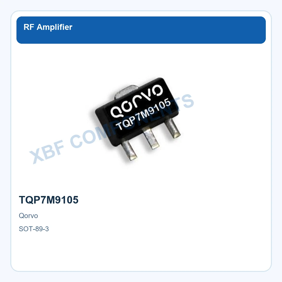 TQP7M9105 Qorvo RF Amplifier 50-1500 MHz SOT-89-3