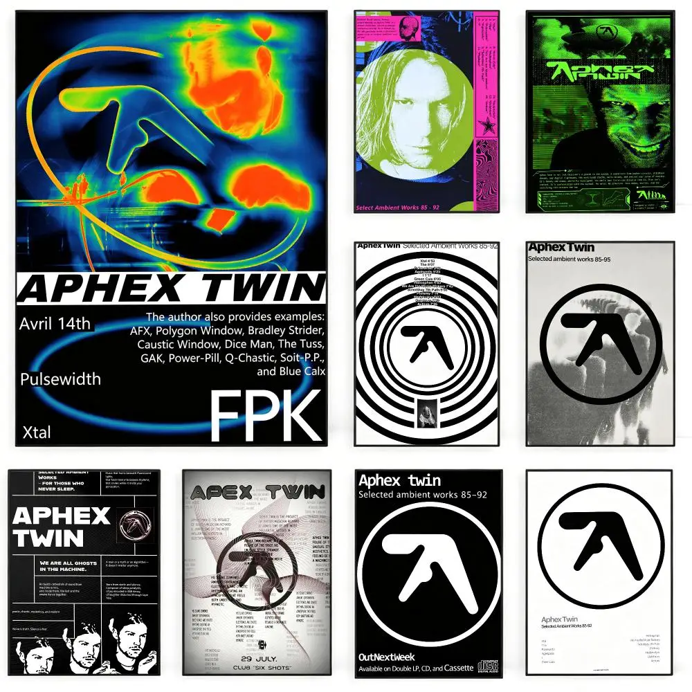 Band Aphex TwinS Poster Poster Nordic HD Self-Adhesive Wall Sticker Home Café Bedroom Living Room Art Decor Gift