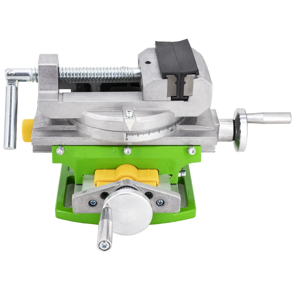 2 in 1 Precision Milling & Drilling Vise – Aluminium Alloy Compound Worktable with Swivel Base & Compound Slide for Mill Drill
