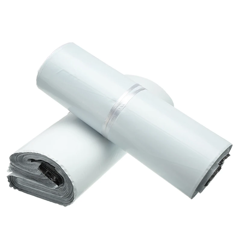 أكياس ساعي لاصقة ذاتية اللصق ، حقائب مغلف محمولة ، حقائب بريدية ، بنفسجي وأبيض ، مبيعات التخليص ، 100 قطعة/الوحدة