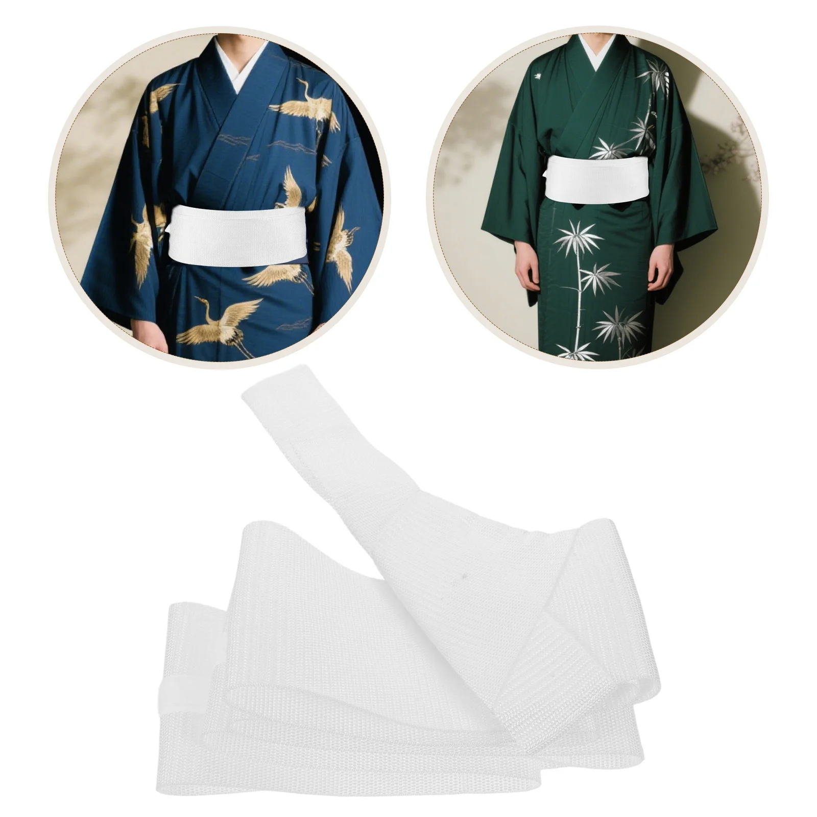 

Men Kimono Belt Wide Traditional Japanese Polyester Comfortable Kimono Waistband Formal Events Festivals Casual Wear