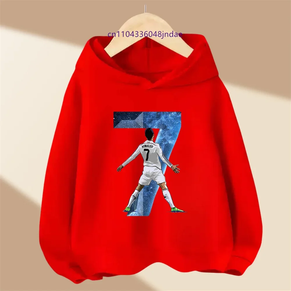 العلامة التجارية ملابس الأطفال عارضة طفل هوديي الربيع والخريف الرياضة البلوز للبنين والبنات رونالدو المطبوعة السترة