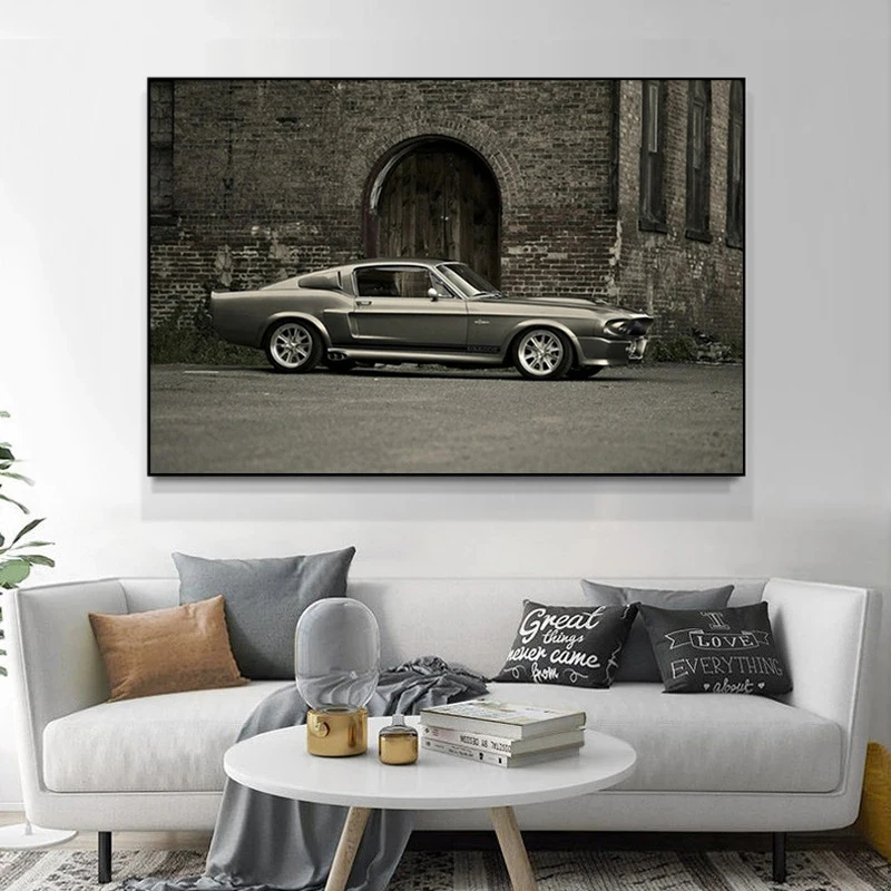 Classic Car Ford Mustang Various Vintage Cars Wall Art Picture Posters Prints Canvas Painting for Living Room Home Decor Cuadros