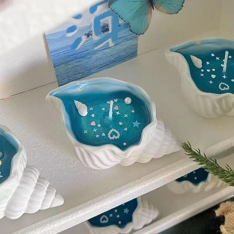 قطعة واحدة من الشموع العطرية المستوحاة من المحيط اليدوية لديكور غرفة المعيشة والمكتب المنزلي - براعة بلاستيكية