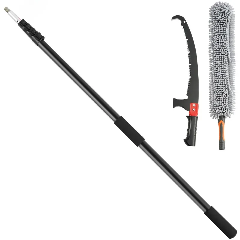 

Manual Pole Saw Extendable Tree Pruner Steel Blade for High Branches Trimming with Lightweight Aluminum Alloy Handle