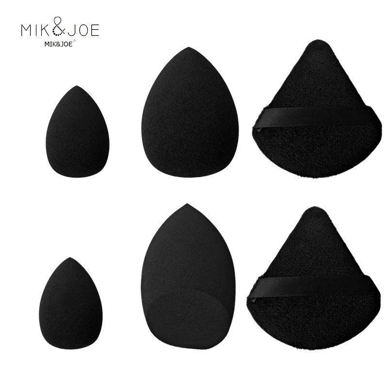 Set di 6 spugne per trucco, fondotinta morbido, frullatore di bellezza, uso asciutto e bagnato, soffio per cipria, strumenti cosmetici portatili