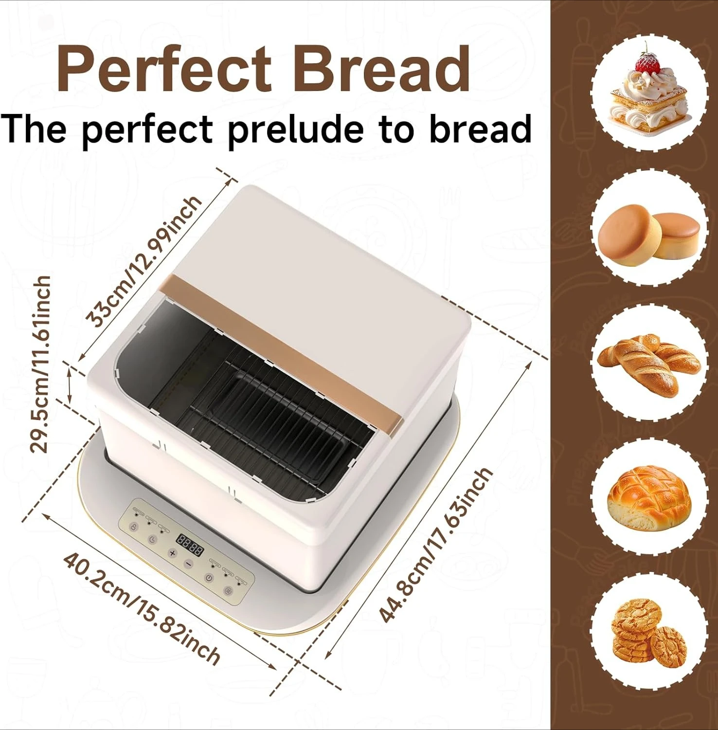 

Складная коробка для расстойки хлеба и мультиварка с проектором с 0-120 ℃ Контроль температуры и 10-часовая коробка с таймером для закваски, новая популярность