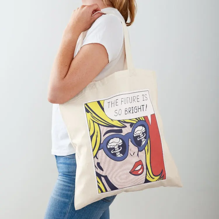Sac fourre-tout Pop Optimistic Girl, sac de shopping en toile, sac fourre-tout en toile