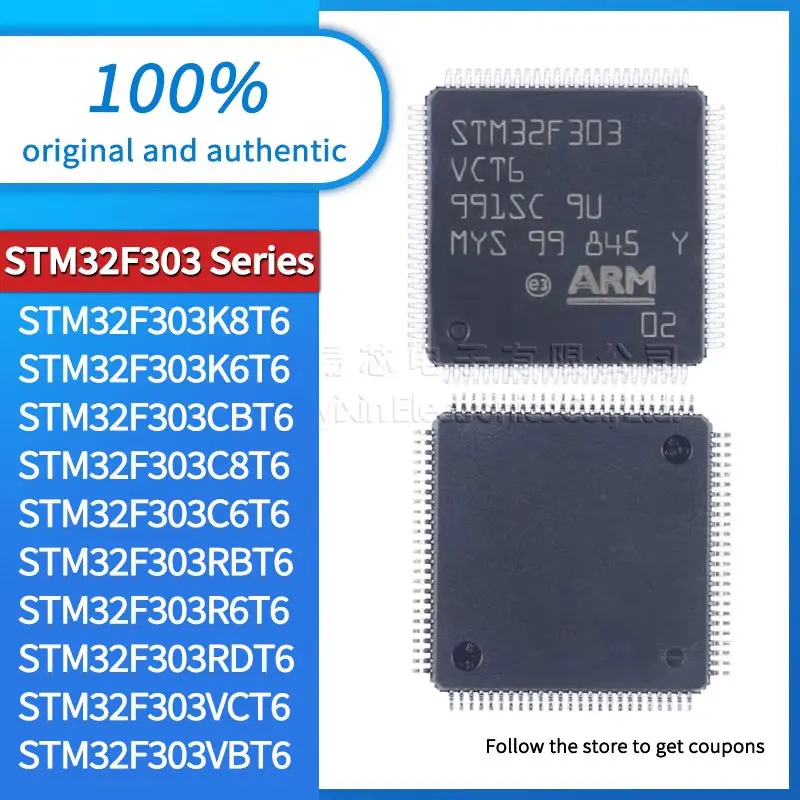 

STM32F303K8T6 STM32F303K6T6 STM32F303CBT6 STM32F303C8T6 STM32F303C6T6 STM32F303RBT6 STM32F303R6T6 VCT6 VBT6 VEH6 ZET6 Black Case
