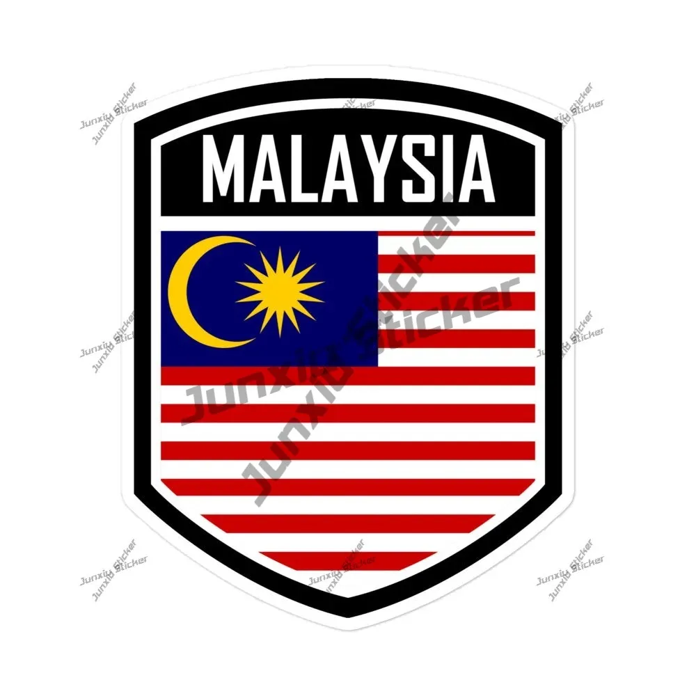 

Malaysia Flag Emblem Stickers Waterproof Outdoor Decoration Accessories Door Vinyl Sticker Guitar Pickup Camper Laptop Accessory