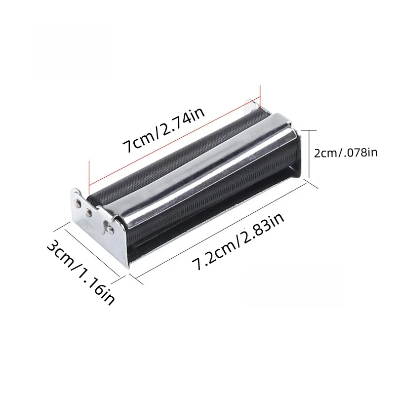 1 قطعة 70 مللي متر دليل أسطوانة السجائر المعدنية المحمولة #3