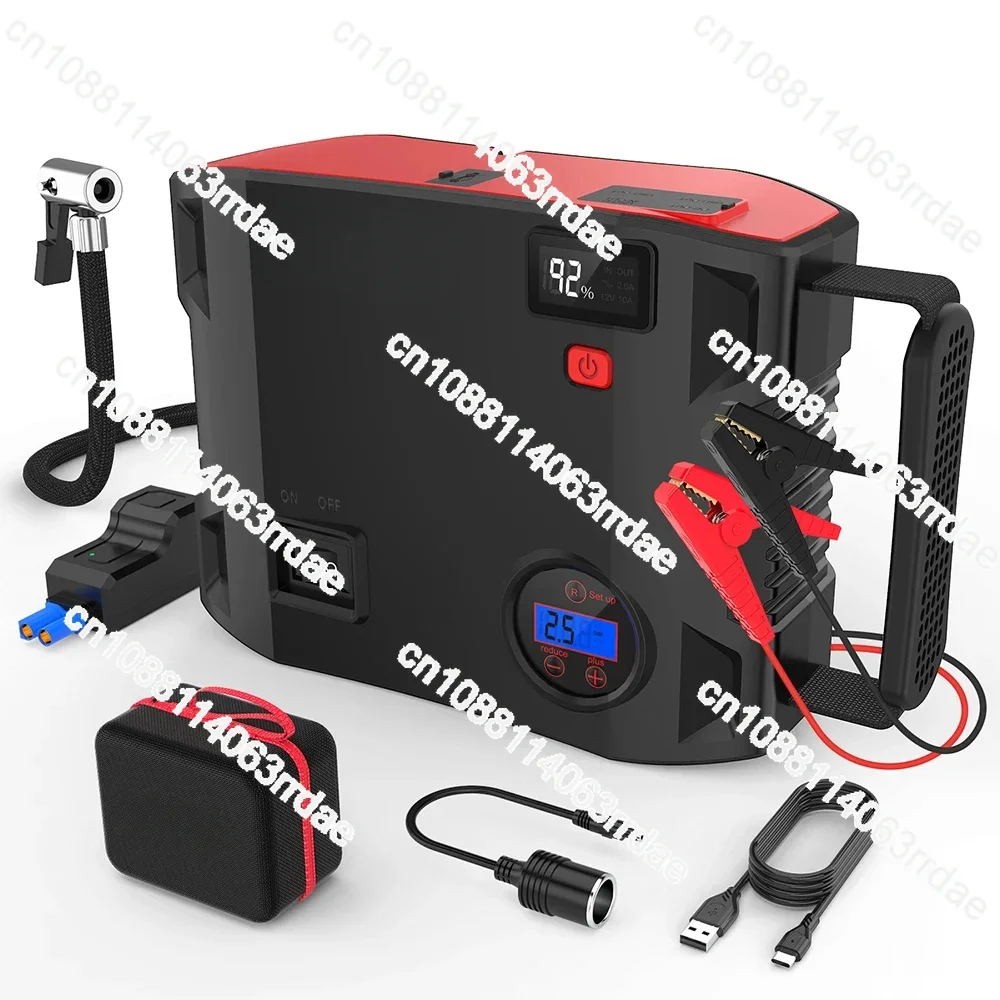 Portable Jump Starter with Air Compressor 2000A Power Bank Tire Inflator Pump 12V Starting Device Car Booster ODM