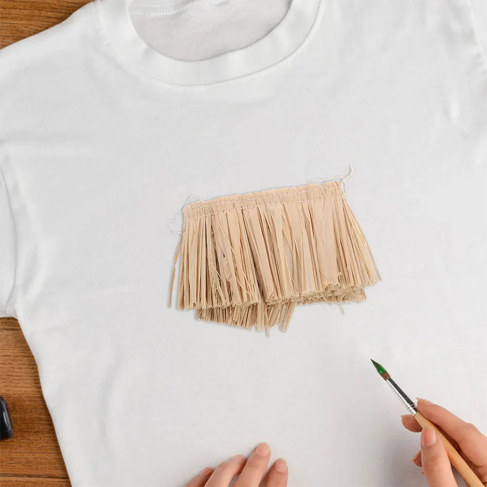 

Raffia Grass Handmade Tassel Fringe Natural Raffia Straw for DIY Hawaiian Luau Party Decoration Bag Accessories